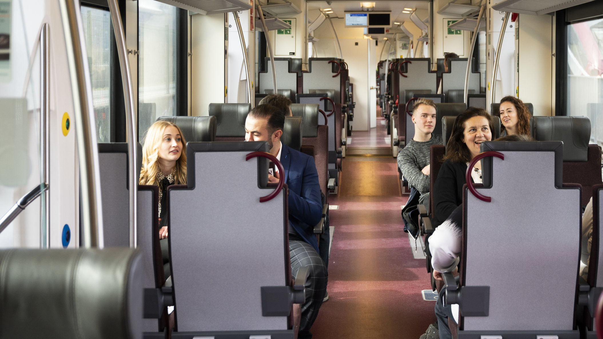 People sitting on the train