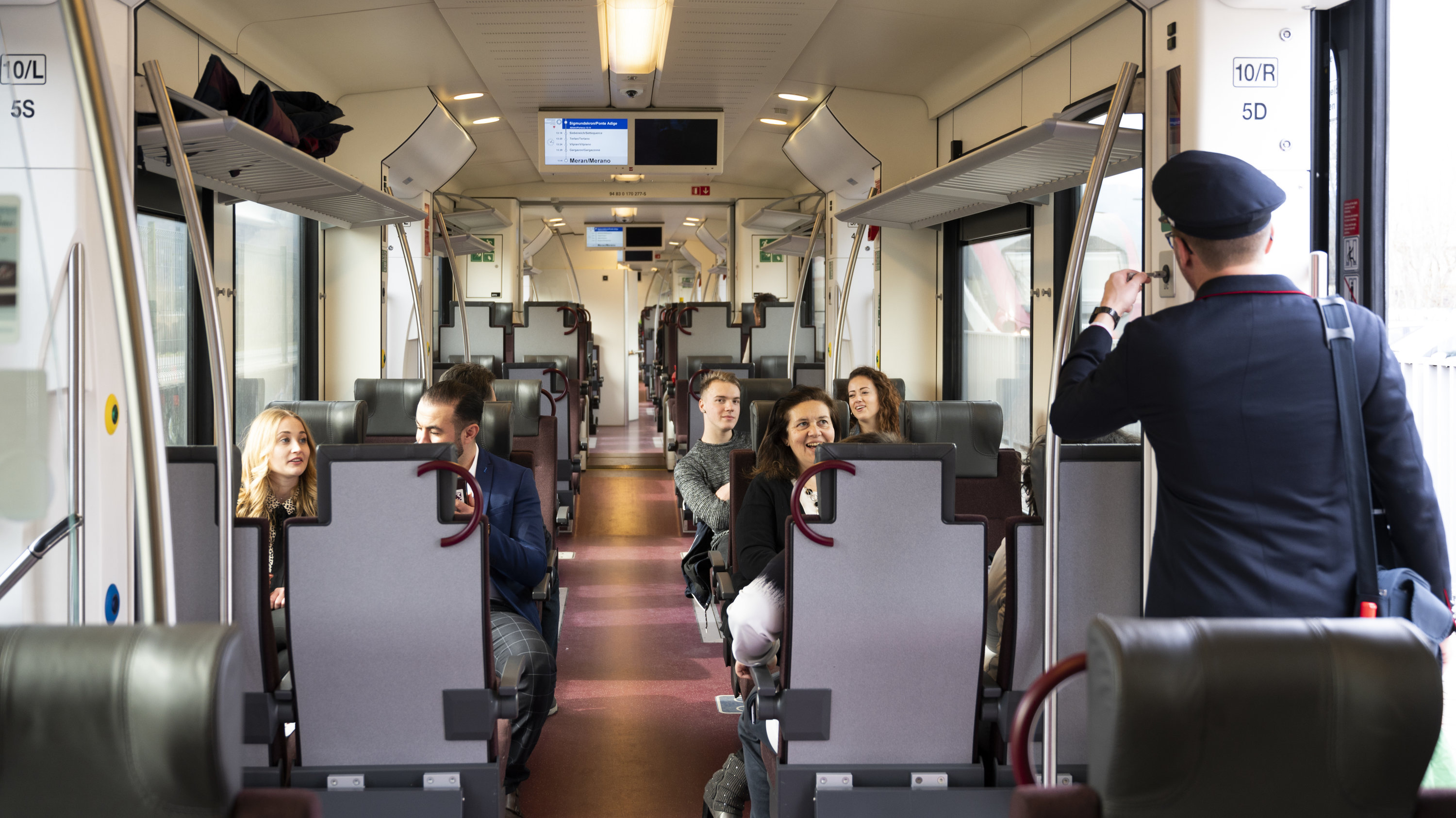 People sitting on the train